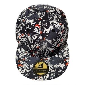 New Quanhaigou Adjustable Snapback Black & White Graphic Hip Hop Snapback Hat